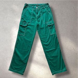 NWT True Religion Emerald Green Military Cargo Pants Size 26